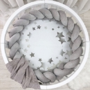 Husa saltea rotunda patut bebe copii cu elastic, Constelatii (6)